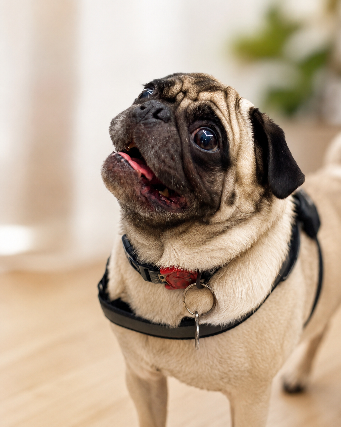 Charlie, cão coterapeuta da raça Pug