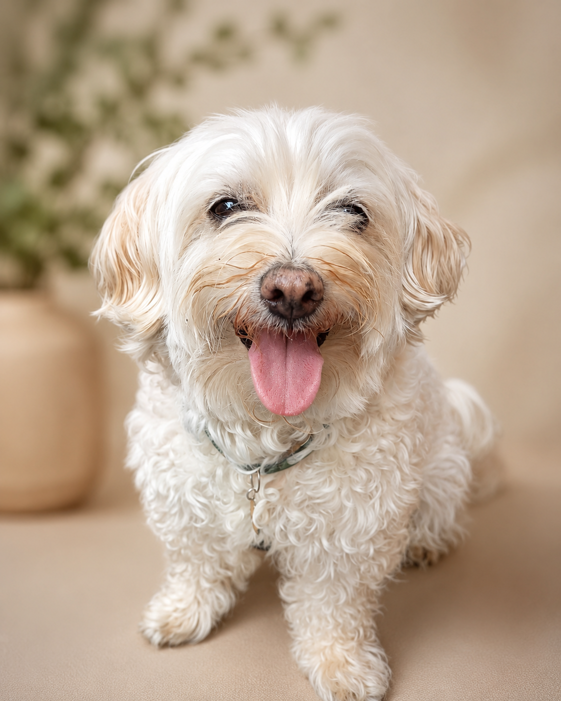 Grego, cão coterapeuta da raça Maltês